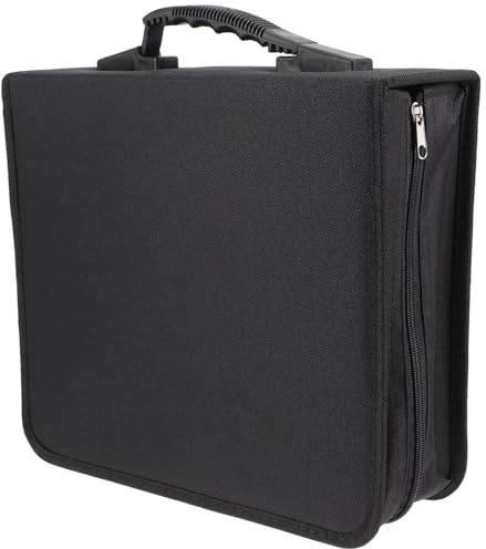 MOLUCKFU Custodia Per Dvd e Cd in Oxford Da 240 Pezzi, Porta Cd Zip Resistente All'usura, Organizer Capiente Per Casa e Auto, Borsa Per Trasporto e Archiviazione Sicura