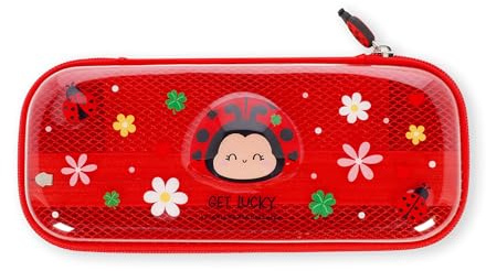 LEGAMI - Wonderwow Federmäppchen, Ladybug Motiv,2 Fächer und Stifthalter innen, Innenfach mit Netzstoff, Reißverschluss, 23 x 11 x 5 cm