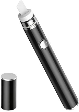 Couteau chauffant en céramique, lame chauffante en céramique à filetage 510, outil à électrique, accessoire portable pour la découpe de cire, couteau chauffant rechargeable 350mAh (Noir)
