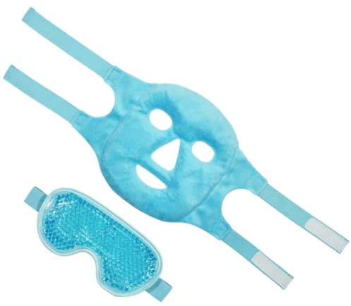 Masque Oculaire Glacé en Gel Pvc Réutilisable, 1 Set | Masque Gel Yeux Froid, Relief du Gonflement, pour Maison et Salon de Beauté