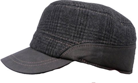 Herrenmützen Herren Cap mit Ohrenklappen Wintercap Cap Basecap Schirmmütze (Grautöne)