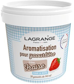 Lagrange Aromatisation Fraise pour Yaourts 425 g - lot de 4