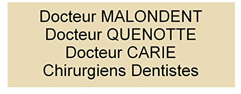 plaque ou etiquette boite aux lettres 4 lignes - ivoire 100x40mm