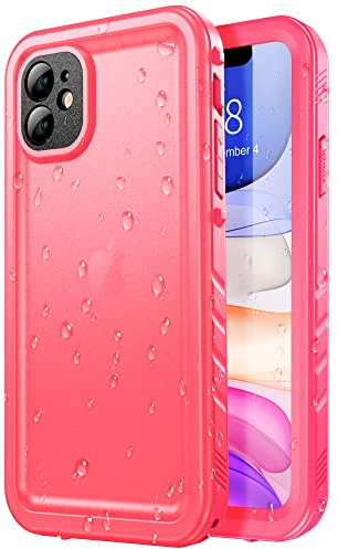 SPORTLINK für iPhone 11 wasserdichte Hülle 360 Grad, Rosa | Outdoor Handyhülle mit Kameraschutz und Displayschutz, militärischer stoßfester Panzerhülle, IP68 waterproof & staubschutz