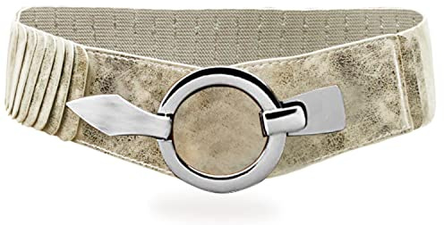 Gloop dammidjebälte elastiskt bälte 6 cm brett höftbälte silverring, Guld, Taillenweite 75cm-110cm