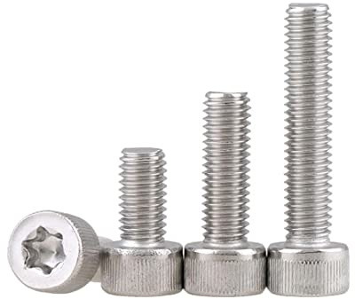 BOZONLI Innensechskant Torx Schrauben Vollgewinde Zylinderschrauben Edelstahl Maschinenschrauben M3×12mm,50 pcs