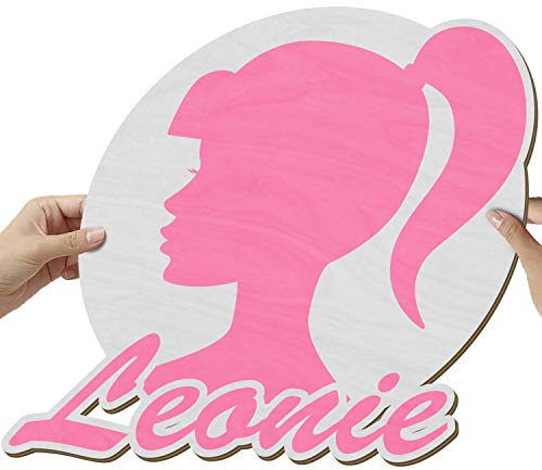 Elbeffekt Mädchen Schild aus Holz - personalisierbares Geschenk - Mädchenzimmer Deko - Mädchen Türschild - personalisierbar zum Hinstellen/Aufhängen - Mädchen Schild - persönliches Geschenk
