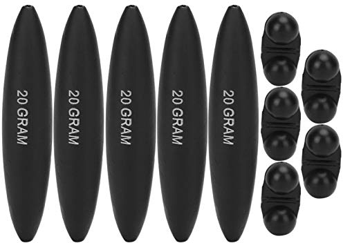 Mutuer Fishing Float 5Pcs Tragbare Eva Catfish Floats und Bell Fishing Zubehör High Strength Black(20g)