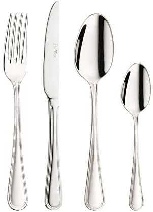 Pintinox Newport Servizio 24 Pezzi Acciaio Inox Nichel Free Serie Made in Italy (6 Persone)