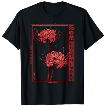 Red spider lily en Esthétique soft grunge anime vaporwave T-Shirt
