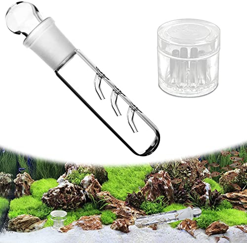 Kettion 2 Stück Effizient Planarienfalle, 3 Loch Glas Planaria Trap 8 Löcher Acryl Falle für Fisch Tank Aquarium,Klarglas Catcher Trap (Wiederverwendbar)