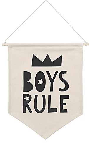 URFEDA Leinwand Wandbehang mit Alphabet Wanddeko für Jungen und Mädchen - Dekoration aus Stoff für das Kinderzimmer - Boho Wandteppich Hängende Flagge Banner Wandschil Dekor für Kinderzimmer Haustür