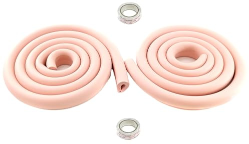 HIMRY® 4 Meter U-förmige Glastisch Kantenschutz, Tisch Möbel Kanten Schwamm Kissen Stoßschutz, Baby-Sicherheits-Tabellen-Schreibtisch Anti-Kollision Streifen (2x2M) Pink KXD7003 Pink