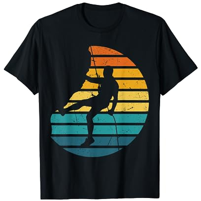 Klettern Sunset Boulderer Kletterausrüstung Berge Kletterer T-Shirt