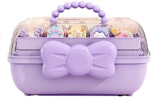 Generisch Kinder Haarschmuck Aufbewahrungs Kasten, Haargummi Organizer, Organizer Für Mädchen Haarspangen, Mehrzweck Aufbewahrungsbox, Für Nähzubehör, Nägel, Haarschmuck, Make Up