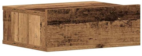 vidaXL Hängender Nachttisch Altholz-Optik 40x32x15 cm Holzwerkstoff