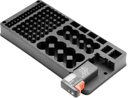 Xbsduih Soporte para organizador de pilas con pantalla digital y comprobador de nivel de batería para AAA AA CD 9 V