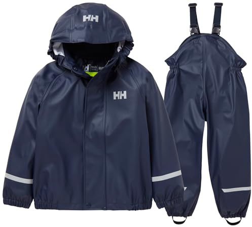 Helly Hansen barn unisex K Bergen 2.0 Pu regnset, marinblå, 4