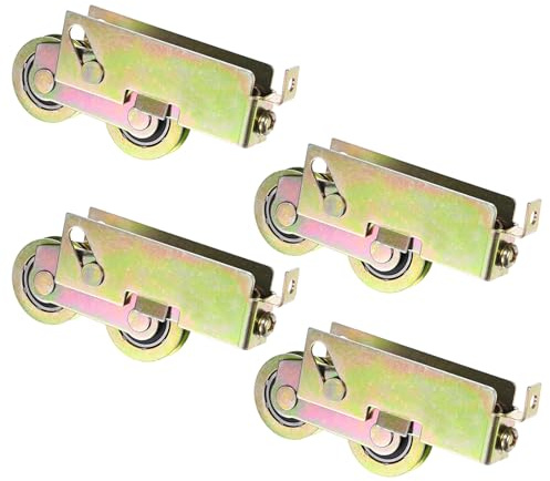 M METERXITY 4-Pack Sliding Patio Door Roller, 1-1/4/32mm Steel Ball Bearing Sturdy Sliding Roller Assembly Adjustable Sliding Door Wheel Replacement for Sliding Door
