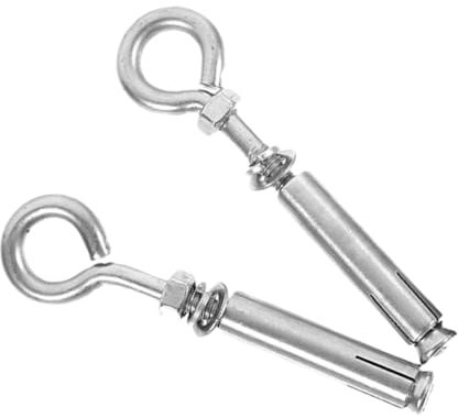 Ciieeo 1 juego Ganchos De Pared De Concreto Anclajes Para Paneles De Yeso Extensión Resistente Pernos De Ojo De Concreto Tornillos De Cemento Para Perforación Expansión 2 piezas