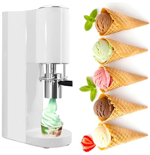 Presse à crème glacée électrique professionnelle – Machine à gelato avec moules en acier inoxydable, machine à dessert commerciale compacte pour magasins, fêtes, cafés, boulangeries, camions de