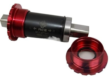 Movimento Centrale Perno Quadro Movimenti centrali in titanio for asse centrale for bicicletta pieghevole, albero in titanio da 103/107/110/113/119 mm, 3 colori Movimento Centrale Mtb(Red 103mm)