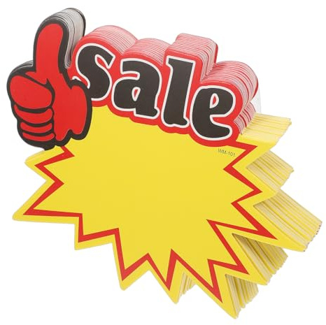 LIFKOME 100 piezas Etiquetas de Precio Grandes para Tienda y Garaje Unidades para Ofertas y Precios Visibles Supermercados y Eventos