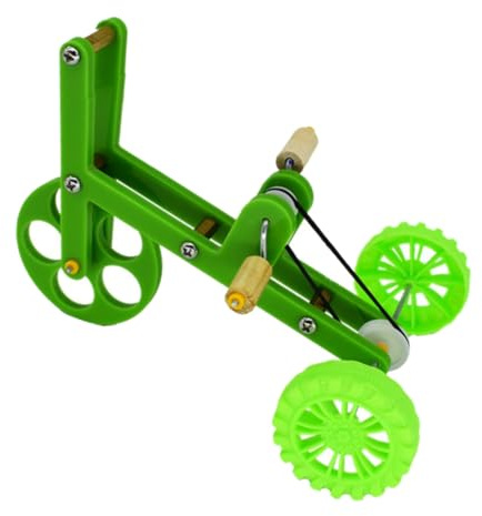EPIGEIST Juguete Educativo de Pájaros Accesorios para Pájaros, Bicicleta de Entrenamiento para Loro en Color Verde, Plástico y Metal Resistente para Juego y Entrenamiento