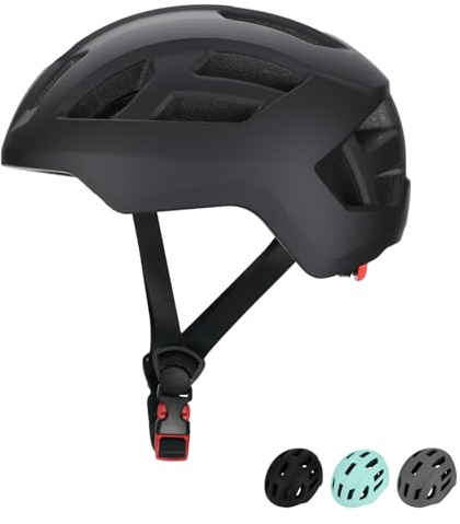 Casco da bicicletta per bambini, per ragazze e ragazzi, casco da skater, regolabile, per scooter, casco sportivo (grigio opaco (Black matt, S)