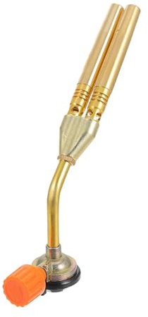 STOBAZA Torcia Doppia Fiamma a Gas per Saldatura e Cucina, Accenditore Elettrico per Barbecue, per Campeggio e Picnic all'Aperto