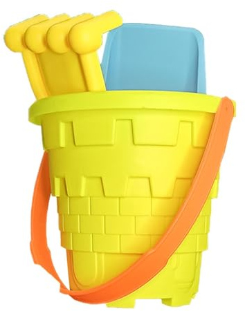 Générique Giocattoli Di Sabbia Da Spiaggia - Set Di Secchio 5 Pezzi | Set Di Giocattoli Estivi Esterni Per Strumenti Colorati | Attività Festa per 3 Anni E Più Crescita Capacità MB