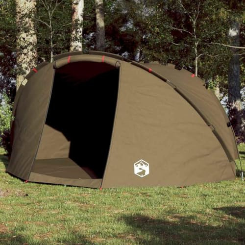 Runheo fisketält för 5 personer, olivgrönt, vattentätt av 190T polyester med PU-beläggning, inklusive bärväska, med sovkabin, dubbel dragkedja, vindtätt för camping, fiske
