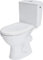VBChome Keramik Stand-WC Toilette, Weiß, Günstiges Komplett-Set mit Spülkasten und WC-Sitz, SoftClose Absenkautomatik, Für waagerechten Abgang & Wasseranschluss, Klassisches Design