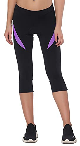 Santic Pantaloni Ciclismo Imbottiti Donna Pantaloni Bicicletta Imbottiti 3/4 per Donna Vilola EU XXL