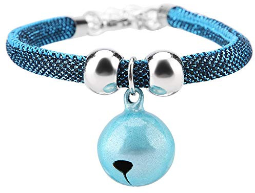 Katzenhalsband mit Glocke, Nylon Tresorhalsbänder für Katzen Katzenhalsbänder Haustierhalsband Katzenhalsband(Blau)