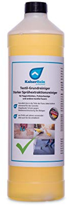 KaiserRein Textil-Grundreiniger Starker Sprühextraktionsreiniger 1LTeppichreiniger Polsterreiniger Textilreiniger flüssig Konzentrat für Teppichböden, Polsterbezüge, Auto, Textil