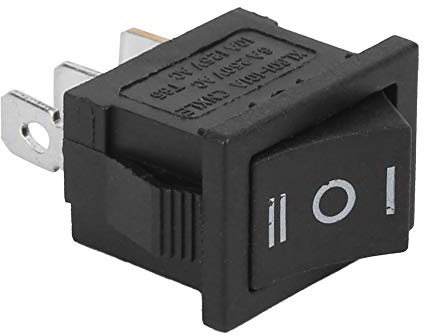 10-teilige Walfront KCD1 AC 6A 250 V/10 A 125 V Mini-Wippschalter 3-poliges 3-Positionen-Vierkantboot zum Ein- und Ausschalten für Haushaltsgeräte