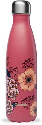 Qwetch - Bouteille Isotherme Originals Anémones 500ml - 24h Froid et 12h Chaud - Etanche & Réutilisable - Gourde inox isotherme pour Sport, Voyage, Bureau, Randonnée