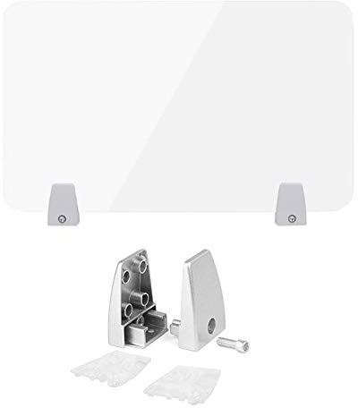 Yanty Trennwand Office Infektionsschutzwand,Acrylmaterial,Anti-Niesen/Husten/Spucke,Hygieneschutz,Für Theken,Schulen,Geschäfte,Küchen,Transparente,Stabile Schutzbarrieren,60 * 30cm/23.6 * 11.8in