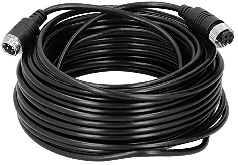 Cavo di Prolunga Video a 4 Pin, Cavo per Videocamera per Auto Cavo di Prolunga Video in PVC Anti-interferenza Resistente e Durevole Portatile, per Monitor per Autobus per Camion(15m)