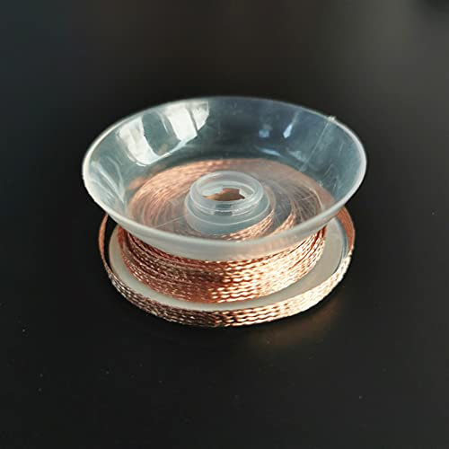 Temhyu Shuxiang-Schweißdraht Lötdocht, 3,5 mm / 3 mm / 2,5 mm / 2,0 mm / 1,5 mm, Entlötungsgeflechtlot Lotentferner Docht-Draht Gute Korrosionsbeständigkeit (Diameter : 3mm x 1.5m)