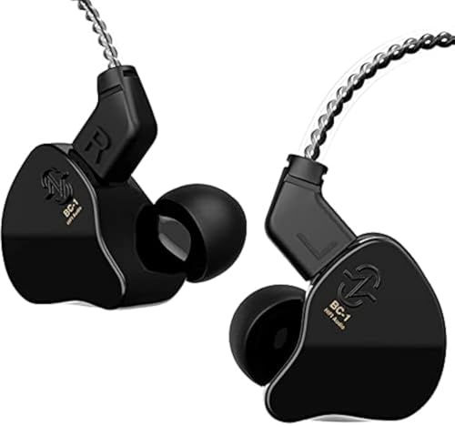 CCZ Melody - Auricolari in-ear con cavo, doppio driver ibrido 1BA+1DD, HiFi, bassi profondi, per musicisti, cantanti, pop, ACG IEM, colore nero