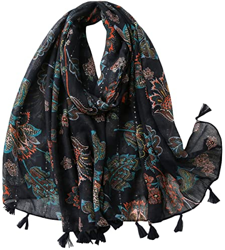 MAIRY Halstuch Damen Mutter Geschenk Stola für Abendkleid Tücher mit Quasten Halstücher Kopftuch Tücher Damen Stola XXL Damen Frauen Geschenk M0115