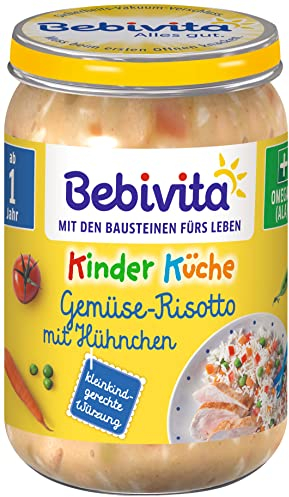 Bebivita Kinder-Küche 1-3 Jahre Gemüse-Risotto mit Hühnchen, 6er Pack (6 x 250g)