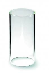 Glaszylinder ohne Boden Borosilikat Ersatzzylinder mundgeblasen Grablicht Windlicht Wunschanfertigung nach Maß Durchmesser 10 cm Höhe 40 cm