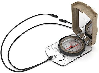 Silva Kompass Outdoor - Spiegelkompass Terra Ranger S - Aus Recycelten Materialien - Peilkompass für Lange Entfernungen - Marschkompass mit Drehbarem Kompassgehäuse - Skala 1:25k & 1:50k