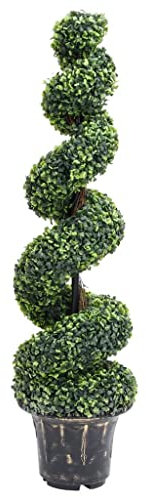 SKM Pianta di Bosso Artificiale a Spirale con Vaso Verde 117 cm (5,35) kg
