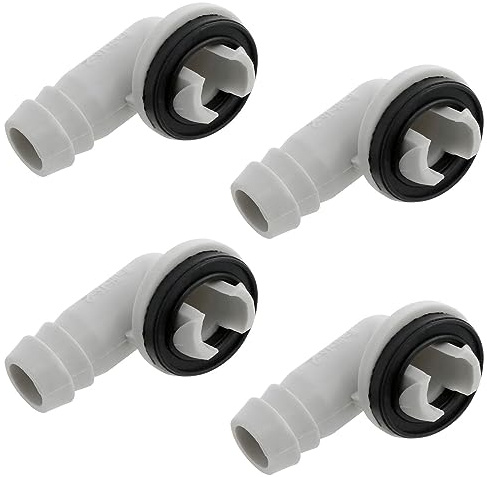 Zangc 3/5Inch Air Conditioner Drain Hose Connectors Elbow Fittings With Rubber Rings Fitting Condensate Draining Adapter Parts-4PCS