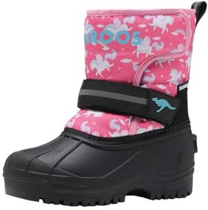 KangaROOS K-Shell II snöstövel, tusensköna rosa/regnbåge enhörning, 13 UK barn, Tusensköna rosa regnbåge enhörning, 32 EU
