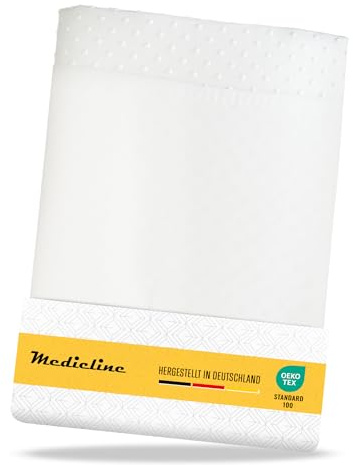 Medicline Noppen Matratzenschoner - Matratzenunterlage mit Noppen (180x200cm) waschbar weiß - NEU Antirutsch-Matte für Matratzen, Topper und als Matratzen-Schutz